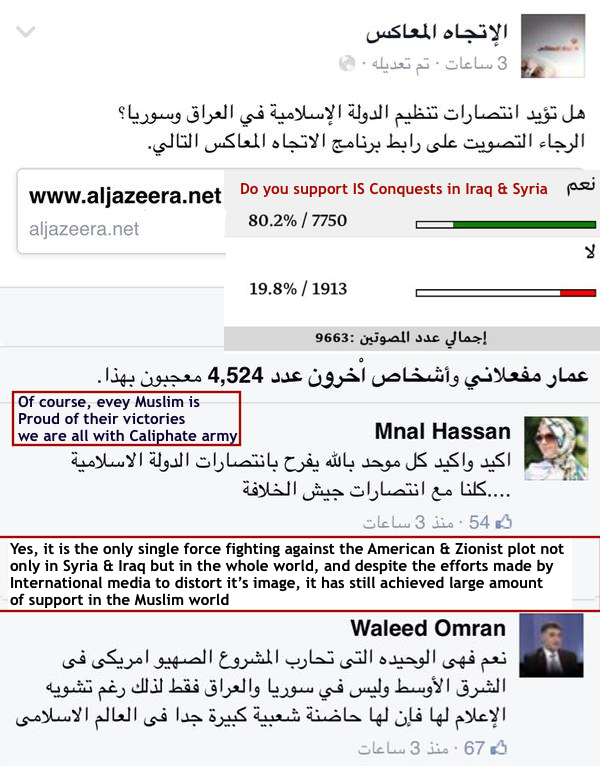 80% van de moslims staat achter IS (Foto: AlJazeeraScreenshot)