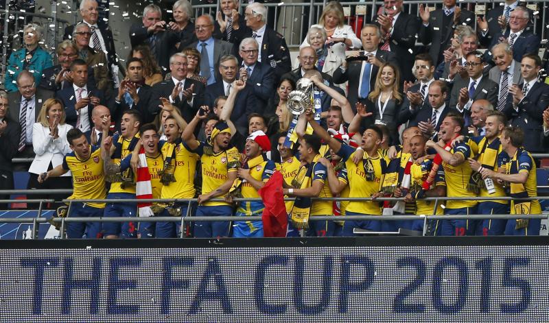 De twaalfde FA Cup-zege van Arsenal. Een record in Engeland. (PRO SHOTS/Actionimages)