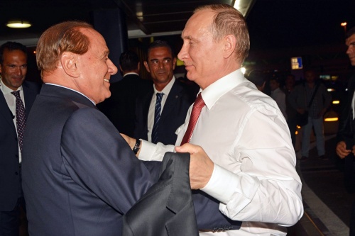 Onderonsje Poetin en Berlusconi over sancties