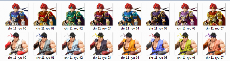 Alternatieve kostuums Ryu en Roy