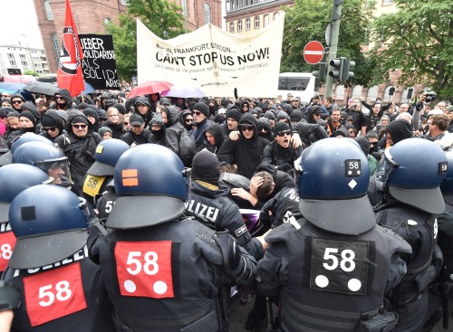 Onrust in Frankfurt rond anti-islamprotest