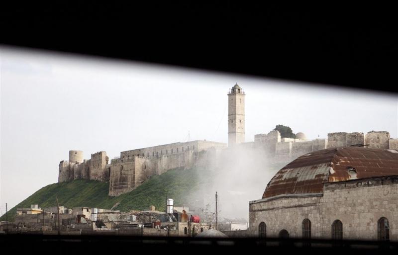 Citadel van Aleppo deels ingestort 