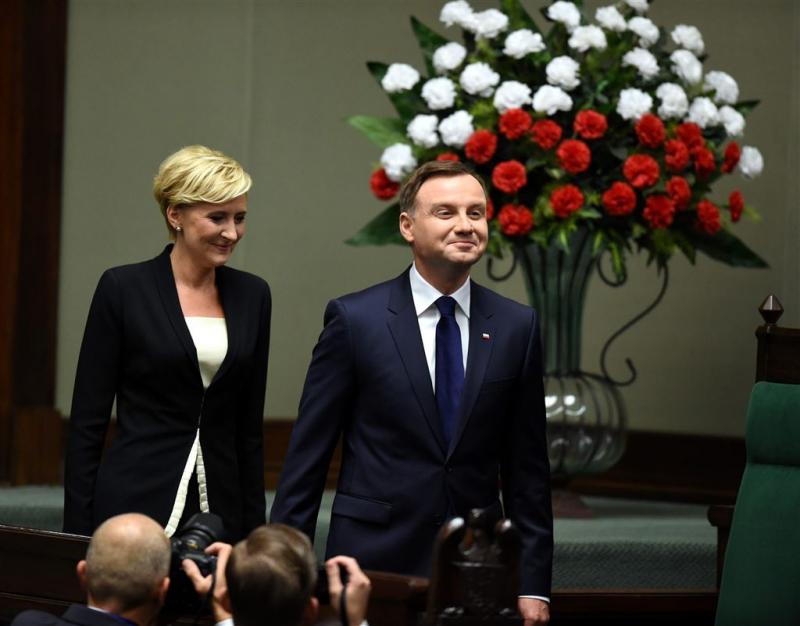 Duda ingezworen als nieuwe president Polen