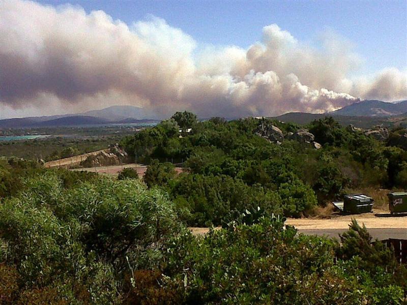 Hotels Sardinië ontruimd vanwege bosbrand