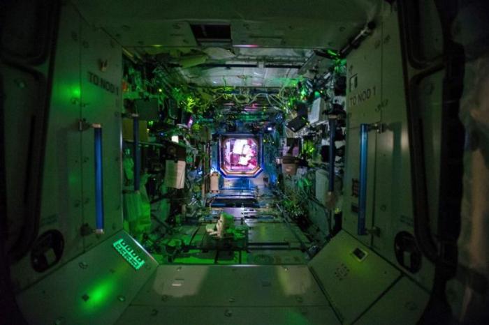 Astronauten ISS eten zelfgekweekte sla