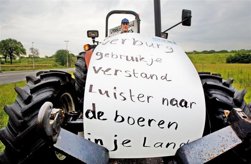 Traangas gebruikt tegen boze Belgische boeren