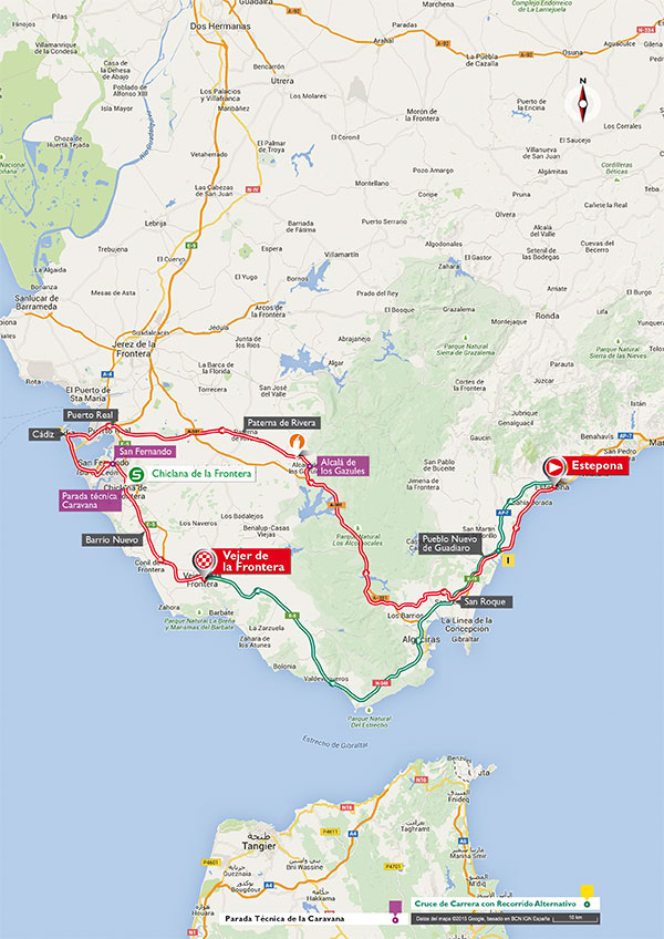 De route van deze etappe (Afbeelding: letour.fr)