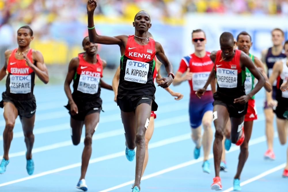 Asbel Kiprop is in de vorm van zijn leven en gaat voor de derde wereldtitel op rij op de 1500 meter. Nouredinne Morceli won er ooit drie op rij, de legendarische Hicham el Guerrouj pakte er gelijk daarna zelfs vier op een rij (PRO SHOTS/GEPA)