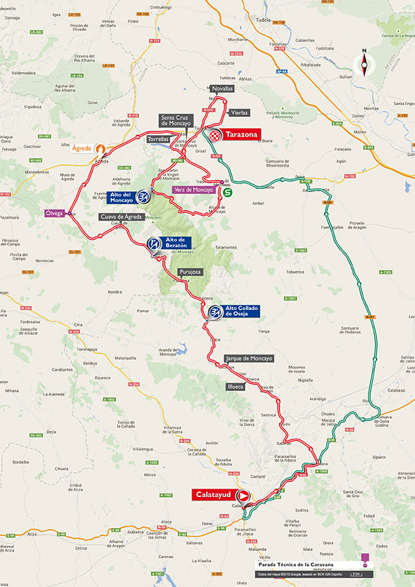 De route van etappe 13 (Bron: letour.fr)