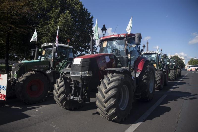 Voorhoede tractoren bereikt Brussel centrum