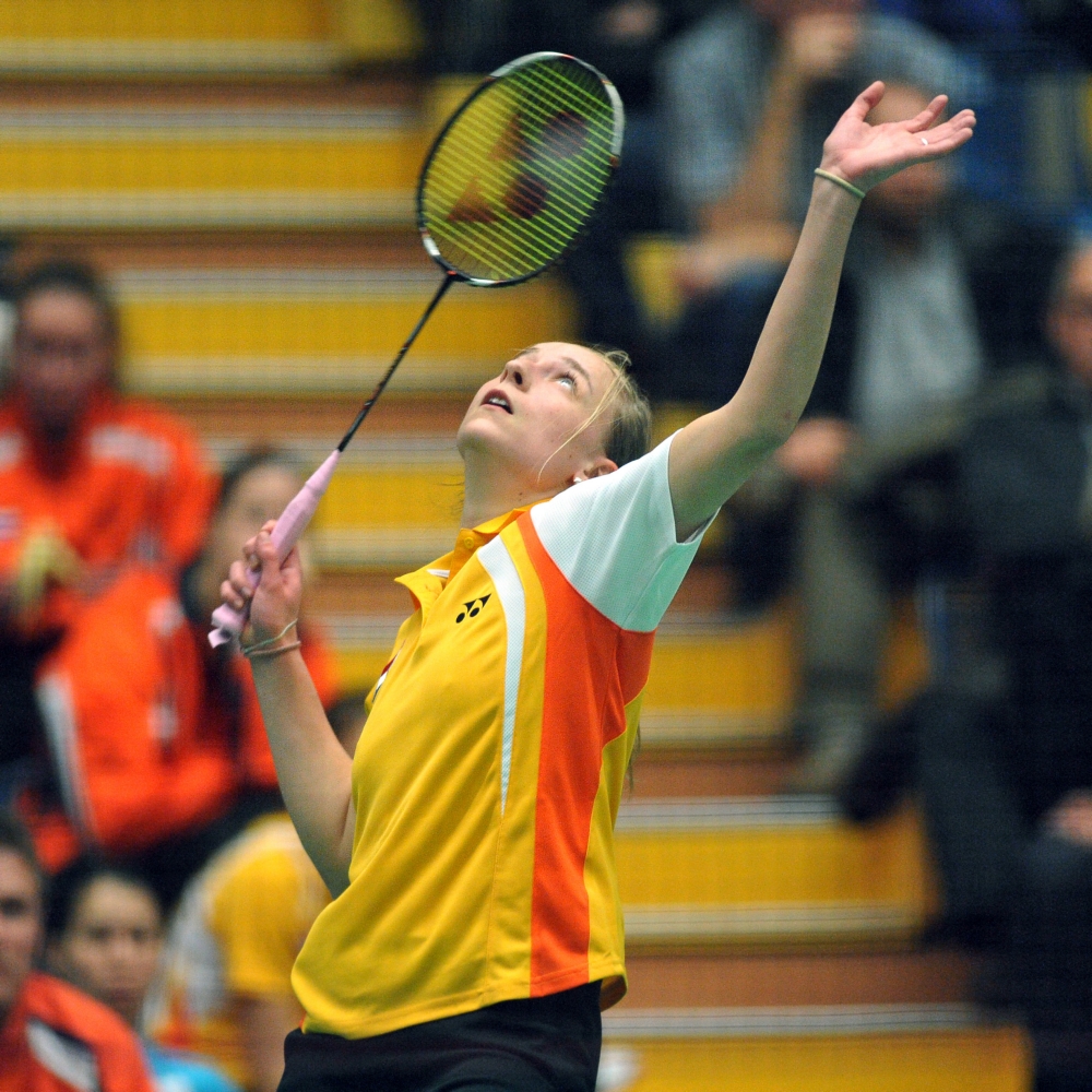 Selena Piek is in het dubbelspel de grootste Nederlandse medaillehoop in het badmintontoernooi in Rio (PRO SHOTS/Dwight Rompas)