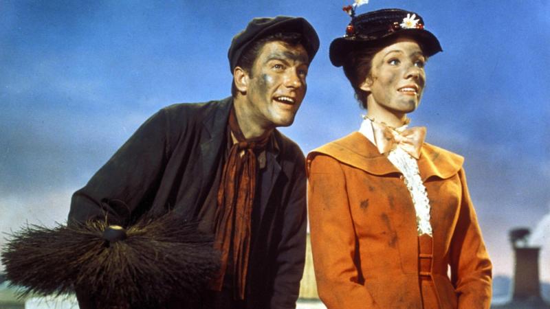 Dick van Dyke en Julie Andrews in Mary Poppins