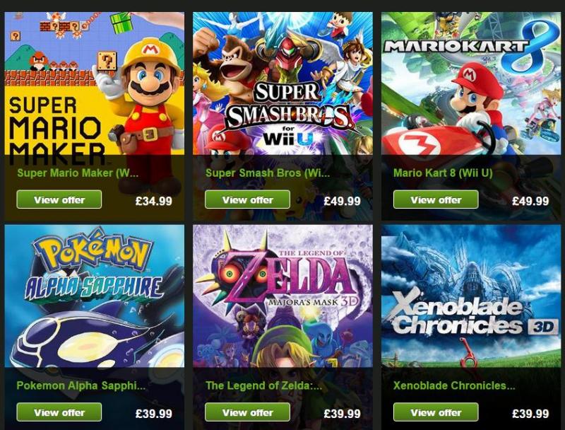 Nintendo-games digitaal beschikbaar in VK (Afbeelding: Green Man Gaming UK)