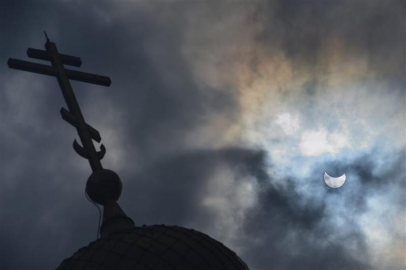 Russisch-Orthodoxe Kerk achter luchtaanvallen
