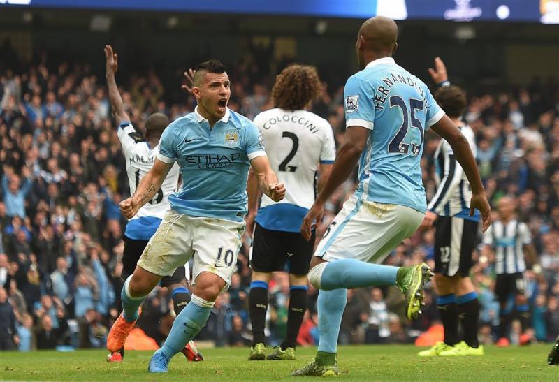 Agüero velt Newcastle met vijf doelpunten