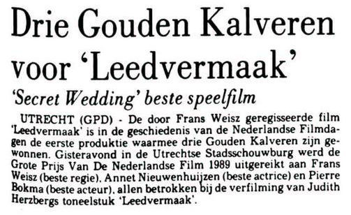 Uit de Leeuwarder Courant van 28 september 1989