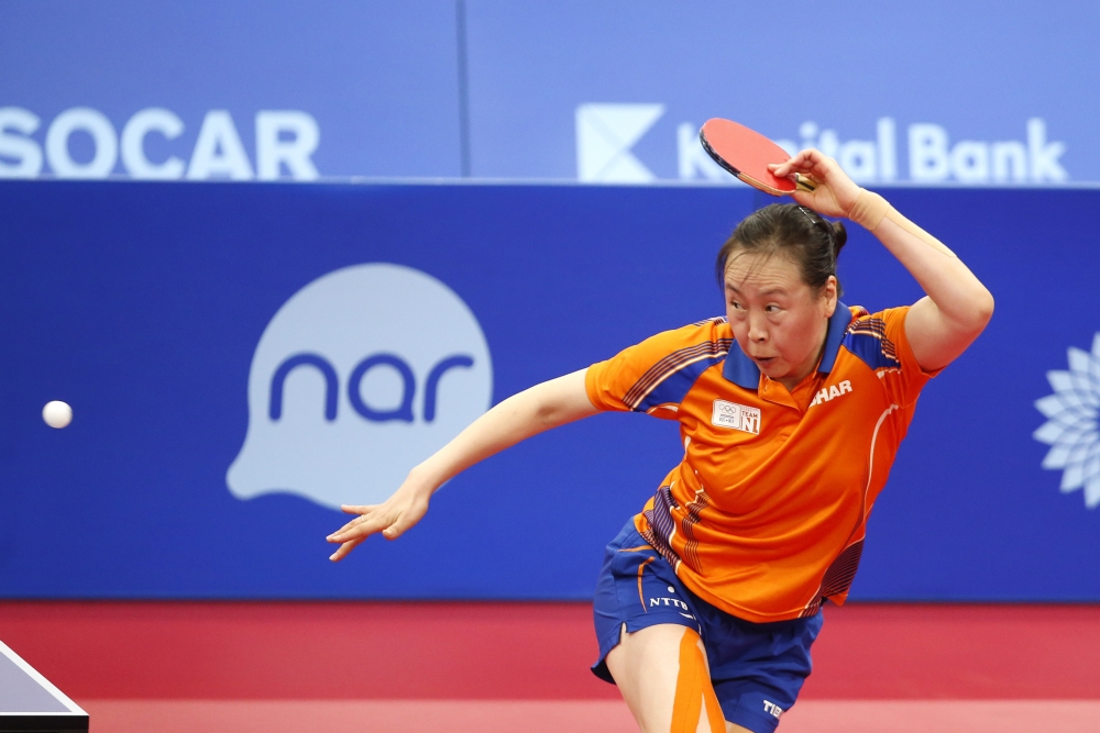 Li Jiao is al jaren de aanvoerdster van het Nederlandse damesteam (PRO SHOTS/Henk-Jan Dijks)