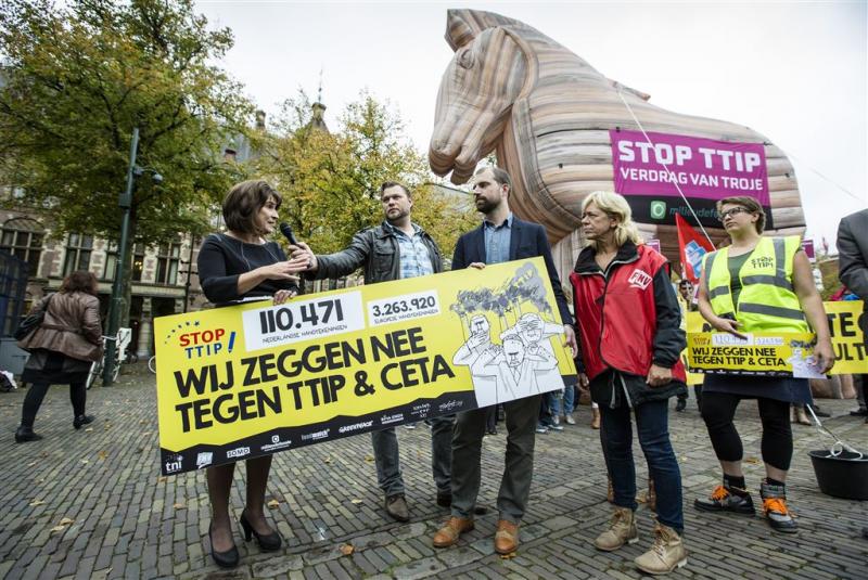 Grote opkomst bij anti-TTIP demonstratie