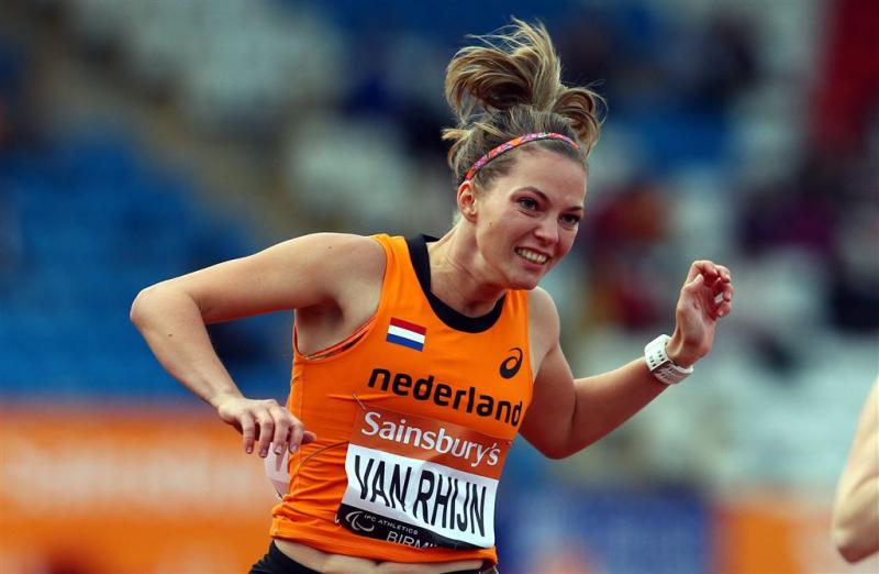 Goud Van Rhijn in wereldrecord op 100 meter