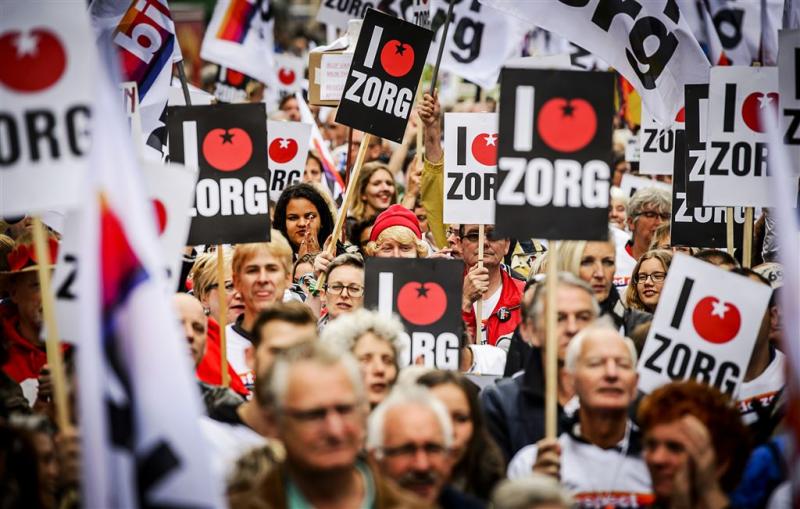 Thuiszorgprotest in Amsterdam en Groningen