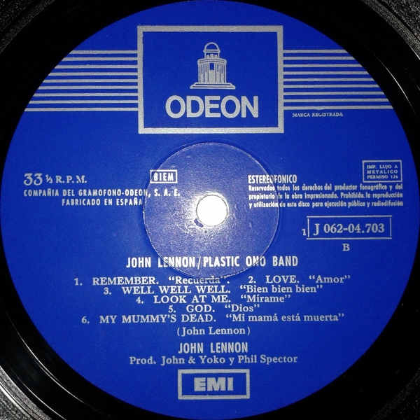 John Lennon Plastic Ono Band B