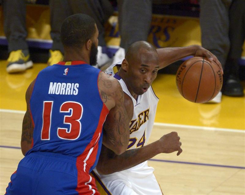 Bryant helpt Lakers langs Pistons