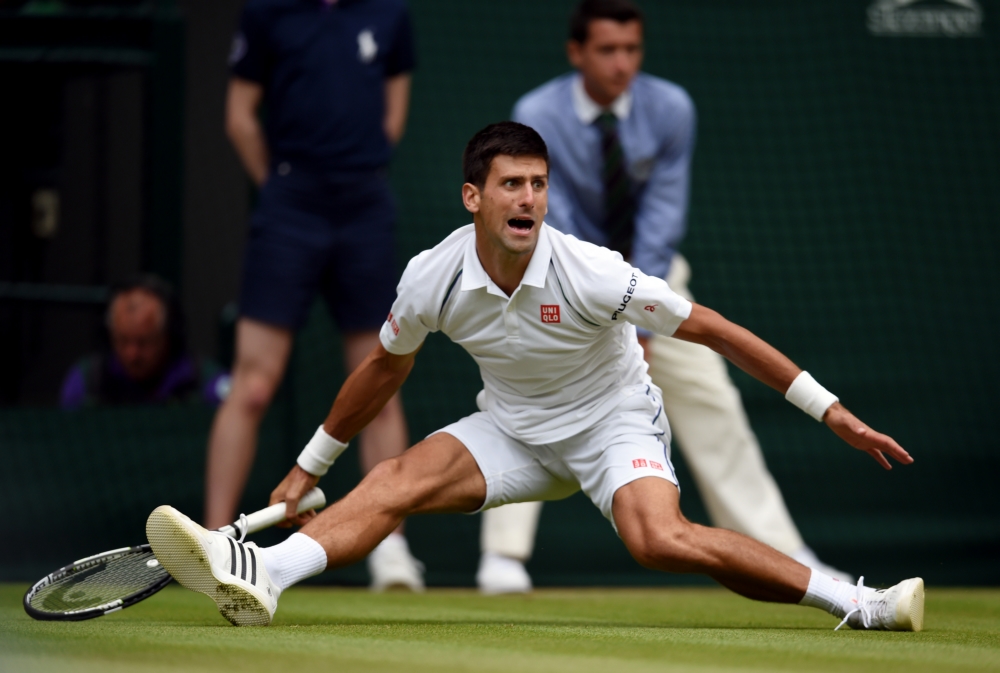 Djokovic in actie tijdens de Wimbledon-finale (Pro Shots / Action Images)