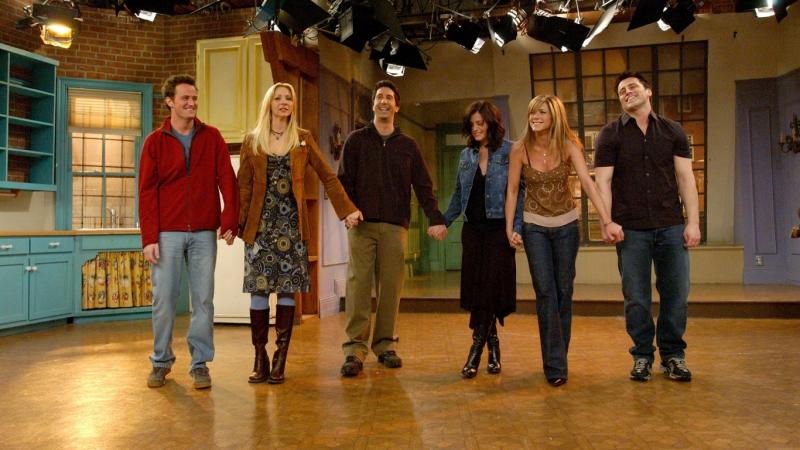 Friends cast on stage