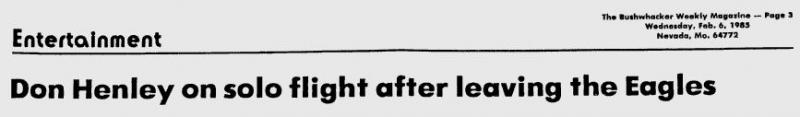 Uit de The Nevada Daily Mail van 6 februari 1985