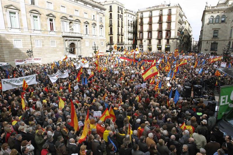 Demonstratie tegen afscheiding in Barcelona