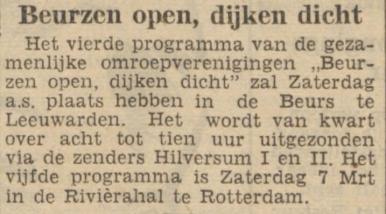Uit de Friese Koerier van 26 februari 1953 (Foto: undefined)