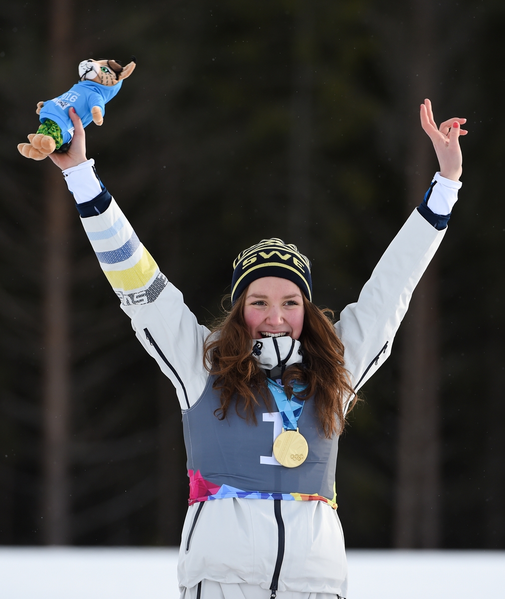 Moa Lundgren, winnares van jeugdolympisch goud op de langlaufcross (Foto: YIS/Thomas Lovelock)