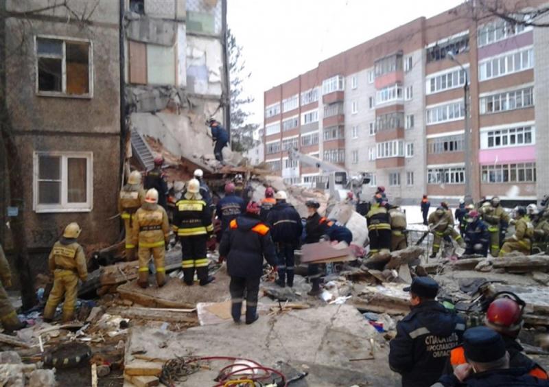 Russische flat deels ingestort na ontploffing