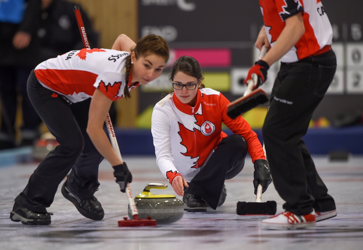 Het Canadese team in actie tijdens de finale in Lillehammer (Foto: YIS/Thomas Lovelock)