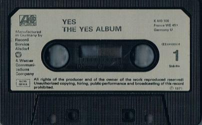 The Yes Album op cassette