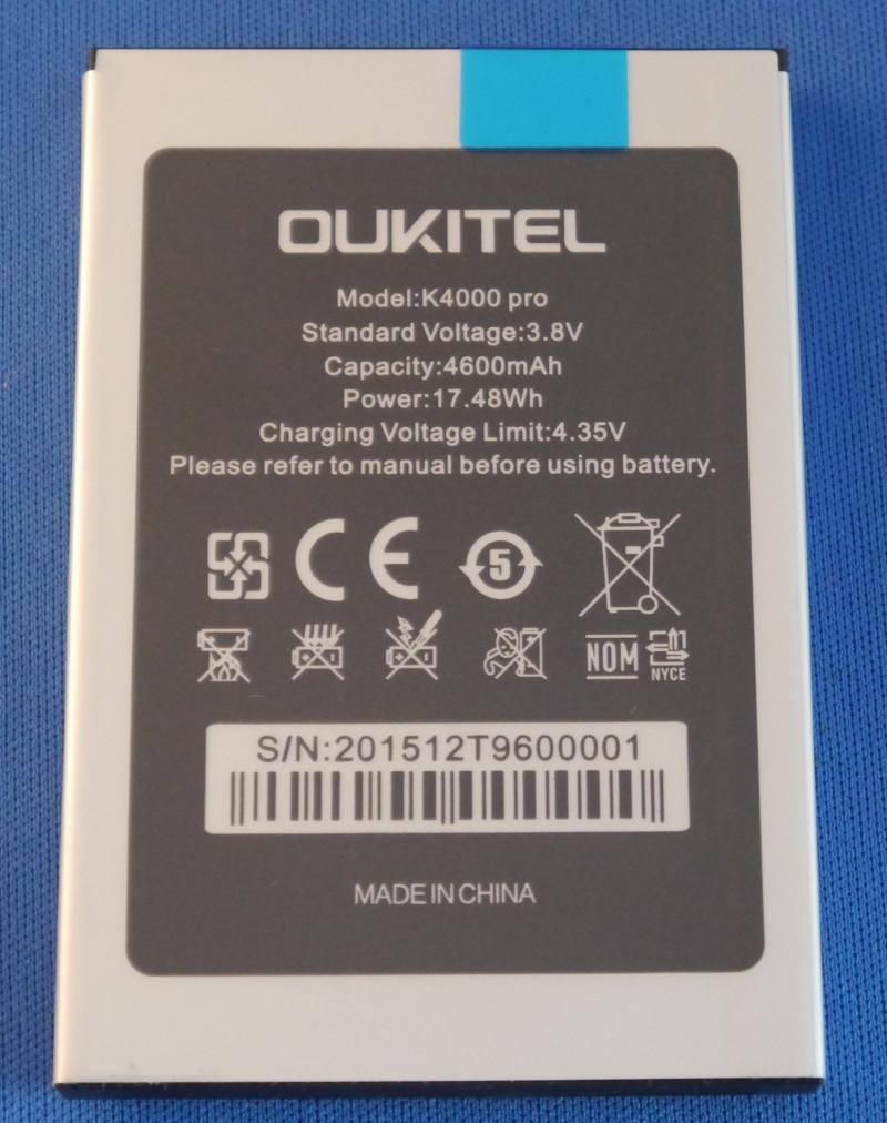 Oukitel K4000 pro batterij achterkant  (Foto: RobertNL)