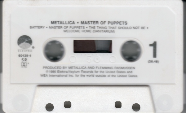 Master of Puppets op cassette