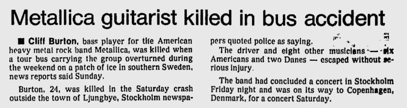 Uit de The Milwaukee Sentinel van 29 september 1986