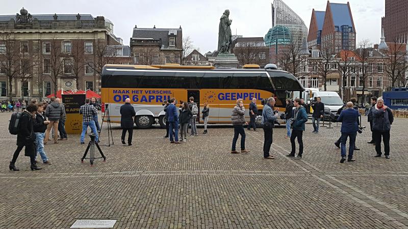 GeenPeil weggejorst van Plein Den Haag (Foto: Robert Copier)