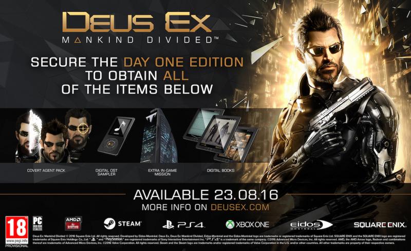Deus Ex: Mankind Divided Day One Edition (Foto: Square Enix)