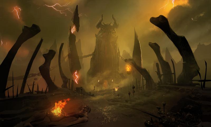 Doom-artwork van omgevingen (Foto: Bethesda)