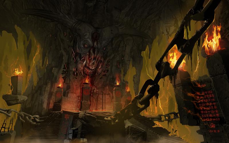 Doom-artwork van omgevingen (Foto: Bethesda)