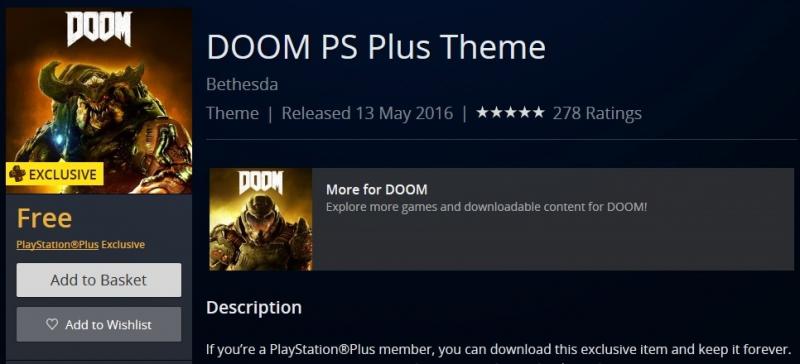 Doom thema PS4