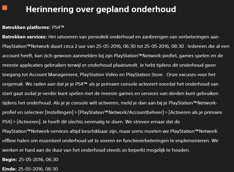 PSN down op 25 mei