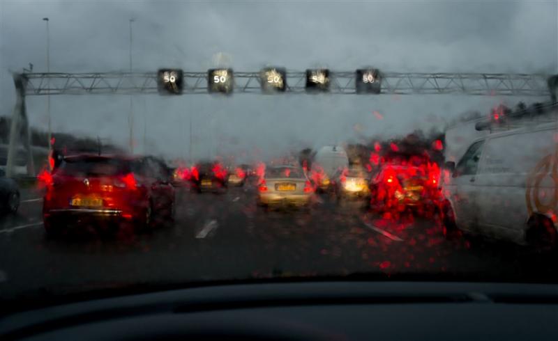 Drukste ochtendspits van het jaar door regen