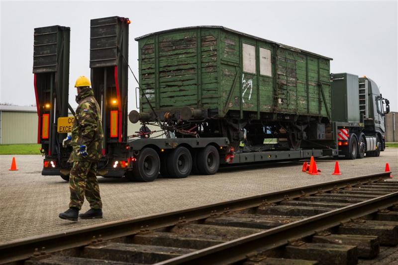 Drie oorlogswagons Westerbork naar Nederland