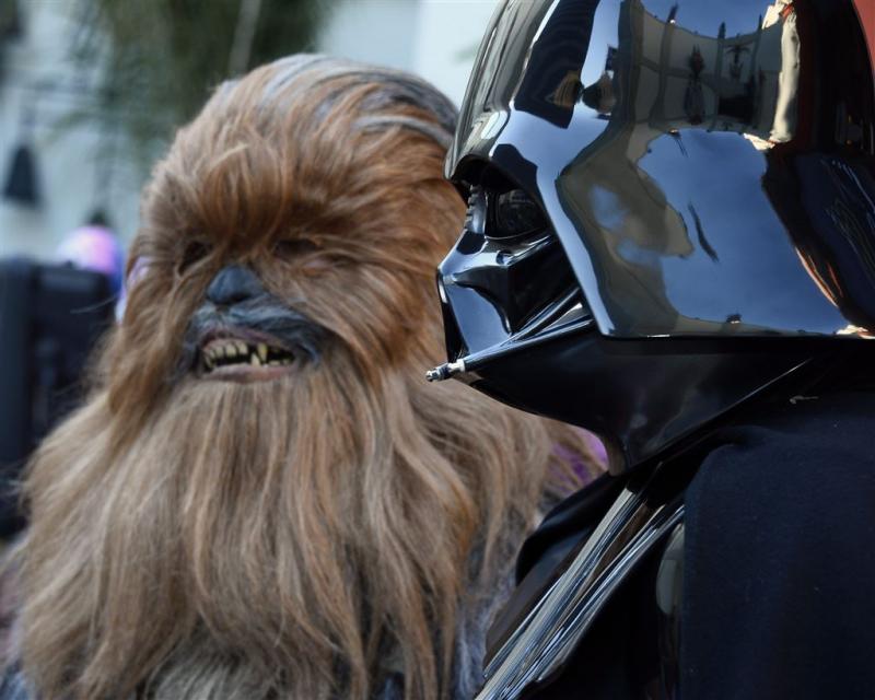 Darth Vader en Chewbacca naar Amsterdam