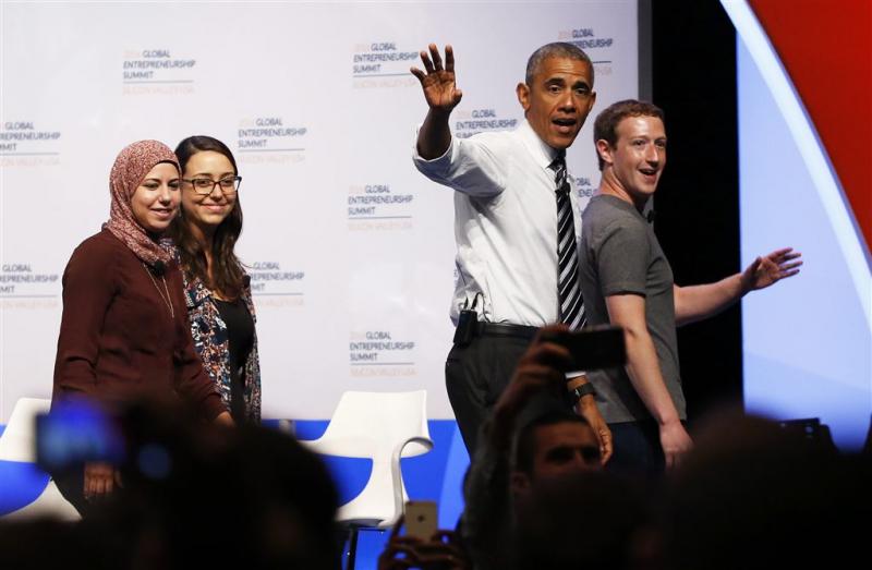 Obama en Zuckerberg steunen ondernemers