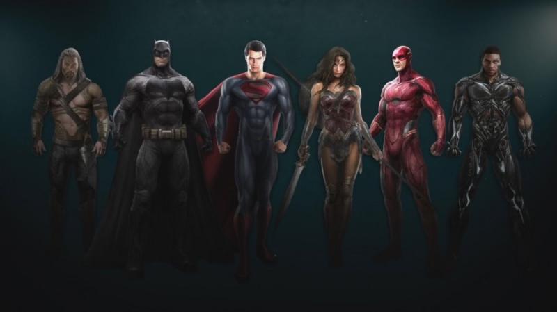 Justice League: concept art lineup