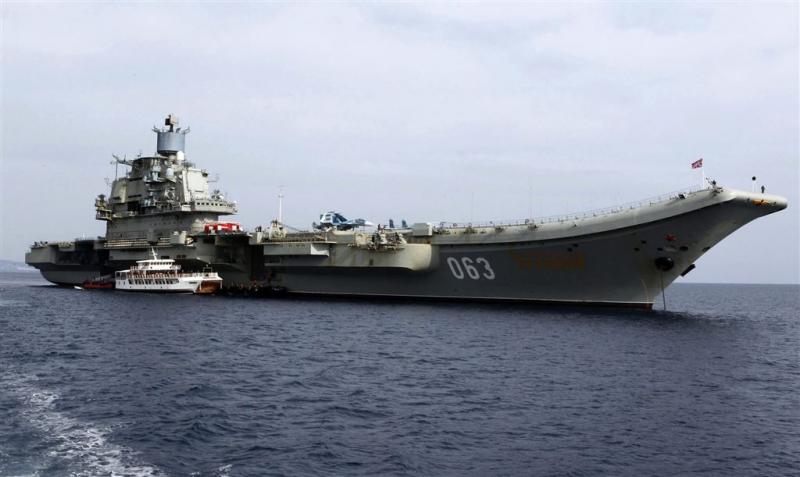 Rusland zet vliegdekschip in voor Syrië